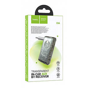 AUX Bluetooth Transmitter Hoco E66 Transparent black, фото 3