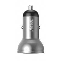 Автомобільний ЗП Baseus Digital Display Dual USB 4.8 A Car Charger 24 W silver