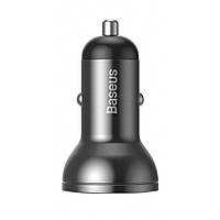 Автомобільний ЗП Baseus Digital Display Dual USB 4.8 A Car Charger 24 W dark gray