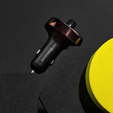Автомобільний ЗП Baseus FM Launcher S-09 2.4 A 2 USB black, фото 4