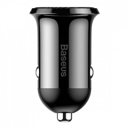 Автомобільний ЗП Baseus Grain Pro 4.8 A 2USB black, фото 1