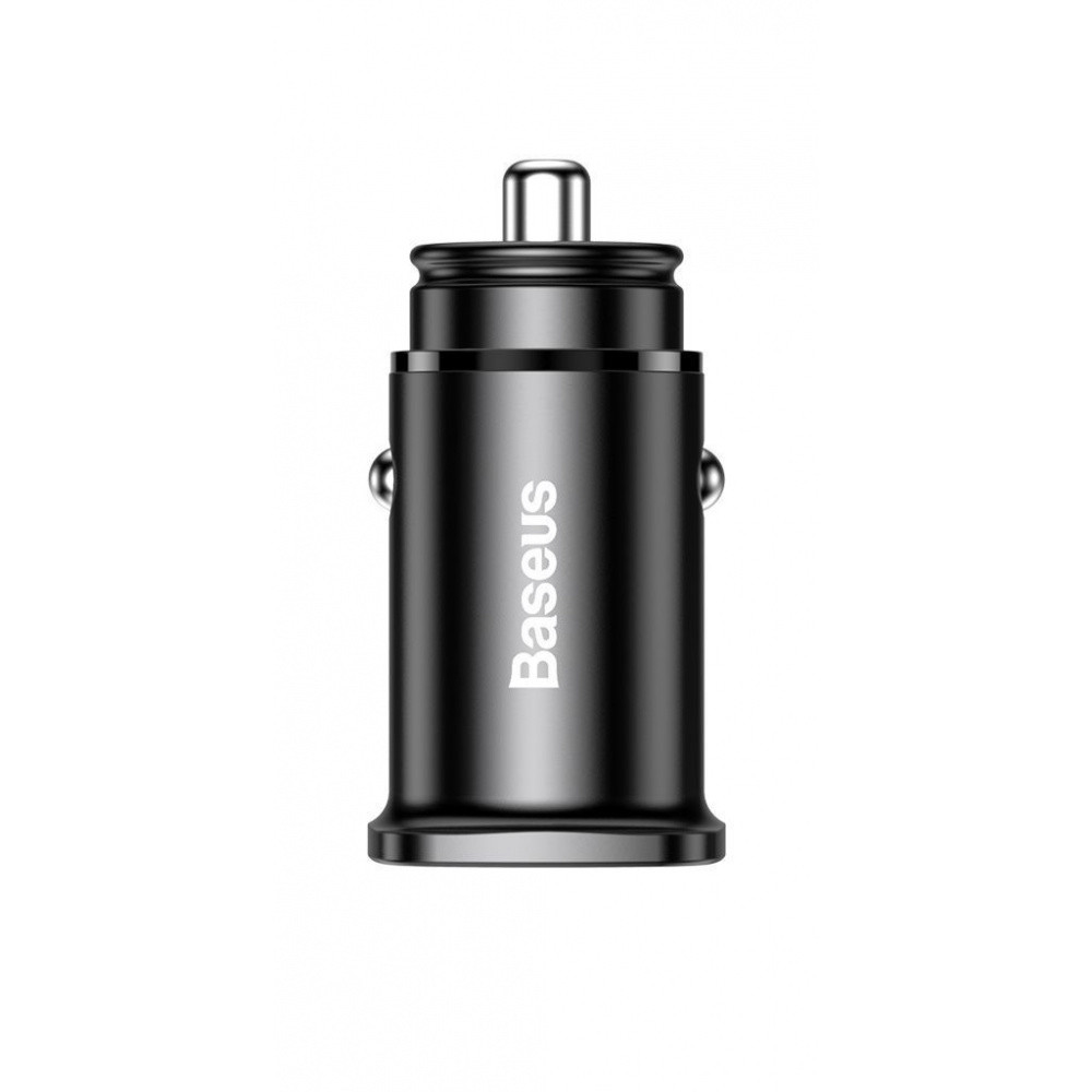 Автомобільний ЗП Baseus Square Metal PD 3.0 QC 4.0+ 30 W USB + Type-C black