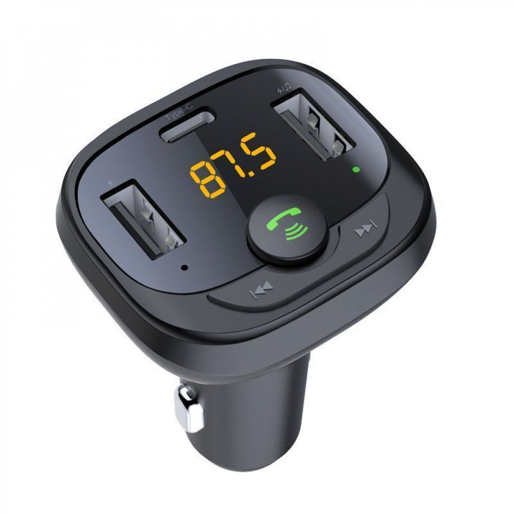 Автомобільний ЗП Proove FM Launcher Singer PD-02 2 USB + Type-C black