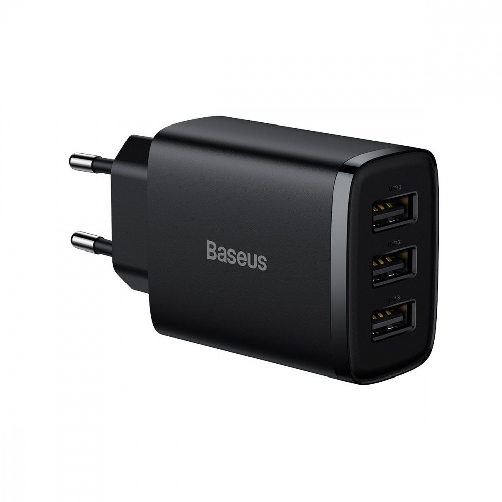ЗЗП Baseus Compact 17 W (3 USB) black