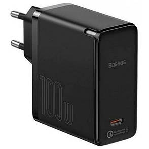 СЗУ Baseus GaN2 Fast Charger 100W + Cable Type-C to Type-C 100W (1.5m) black, фото 1