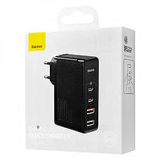 СЗУ Baseus GaN2 Pro Quick Charger 100W (2Type-C + 2USB) black, фото 3