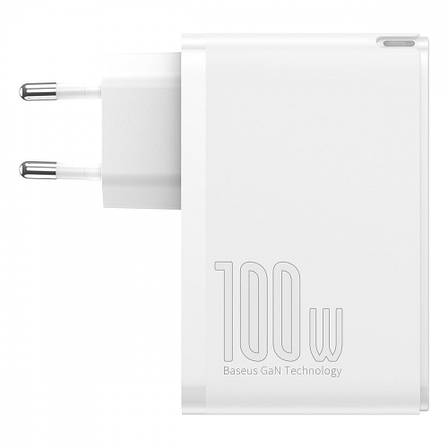 СЗУ Baseus GaN2 Pro Quick Charger 100W (2Type-C + 2USB) white, фото 1