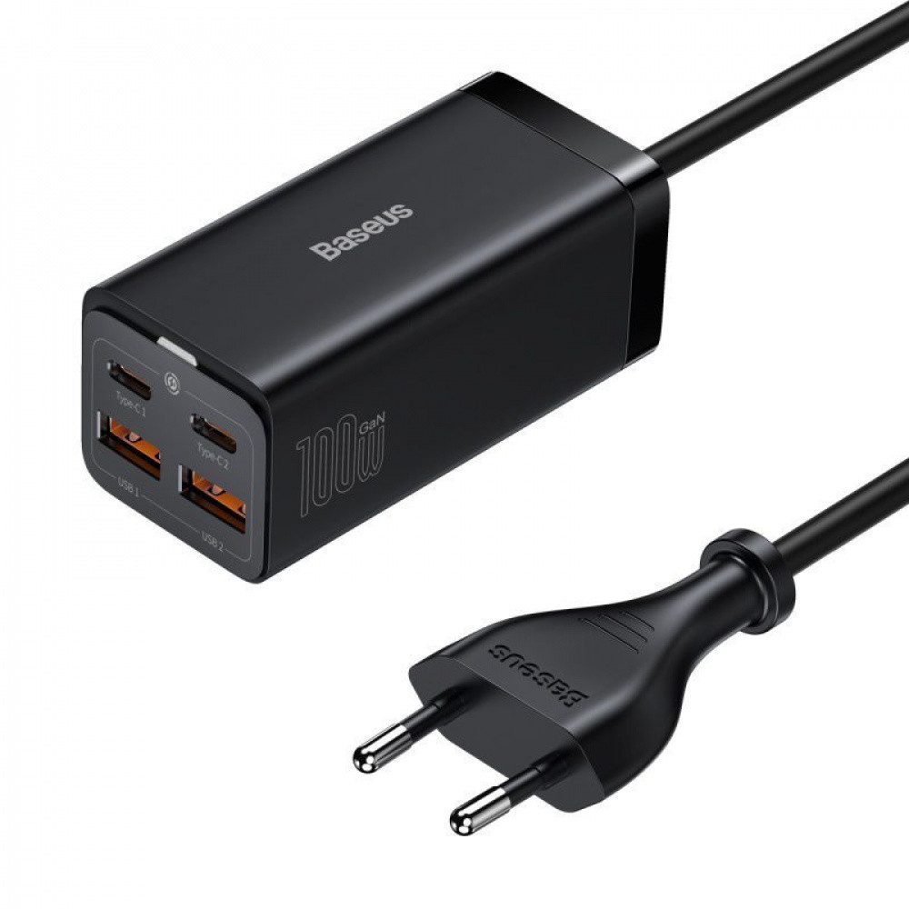 СЗУ Baseus GaN3 Pro 100W  (2 Type-C + 2 USB) black