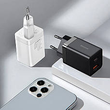 СЗУ Baseus Super Si Pro Quick Charger Type-C+USB 30W white, фото 4