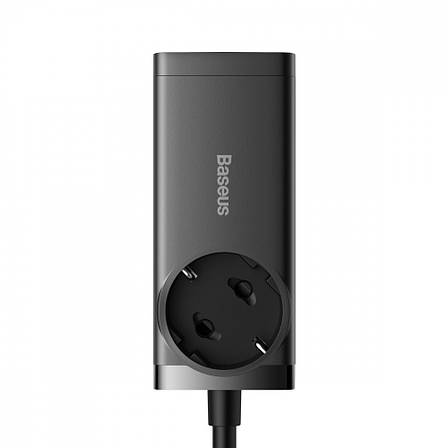 Мережевий фільтр Baseus GaN3 Pro Desktop Powerstrip 65 W (2xType-C + 2xUSB + AC (EU))) black, фото 1