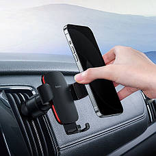 Автотримач Baseus Metal Age 2 Gravity Air Outlet Car Mount black, фото 4
