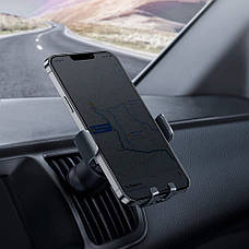 Автотримач Baseus Metal Age 2 Gravity Air Outlet Car Mount black, фото 5