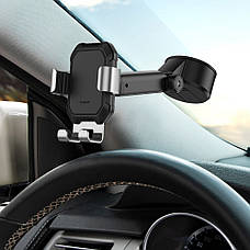 Автотримач Baseus Tank Gravity Car Mount With Suction Base black, фото 4