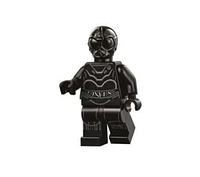 Лего фигурка Звездные войны / Star Wars - лего минифигурка черный протокольный дроид
