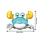 Краб зі звуковими та світловими ефектами Cartoon Crab HX155C, Блакитний / Інтерактивний краб-робот, фото 9