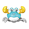 Краб зі звуковими та світловими ефектами Cartoon Crab HX155C, Блакитний / Інтерактивний краб-робот, фото 8