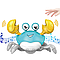 Краб зі звуковими та світловими ефектами Cartoon Crab HX155C, Блакитний / Інтерактивний краб-робот, фото 7