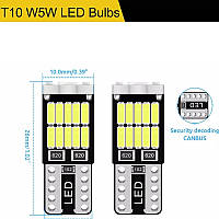 Светодиодная лампа W5W T10 автомобильная лампа 12V цена за 2 шт