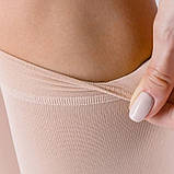 Гольфи жіночі компресійні Venoflex Micro 1 клас з відкритим носком, карамельні, укорочені, фото 2