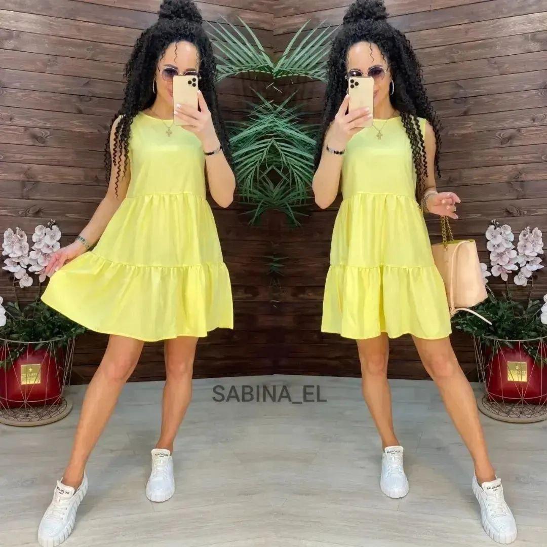 Плаття сарафан літнього розльоту з воланом софт, фото 1