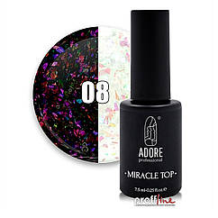 Топ для нігтів із шимером Adore miracle 7,5 мл, No 8