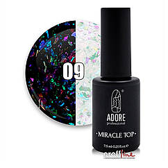 Топ для нігтів із шимером Adore miracle 7,5 мл, No 9