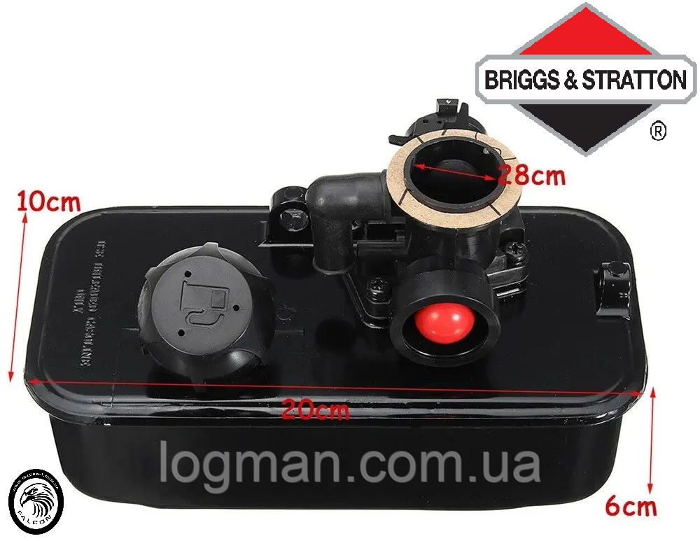 Карбюратор Briggs & Stratton + паливний бак 494406 494406 498809 498809A 9B900, 0003 000 0235