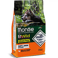 Monge Dog BWILD GR.FREE Puppy & Junior сухий корм для цуценят усіх порід, з качкою 2,5КГ