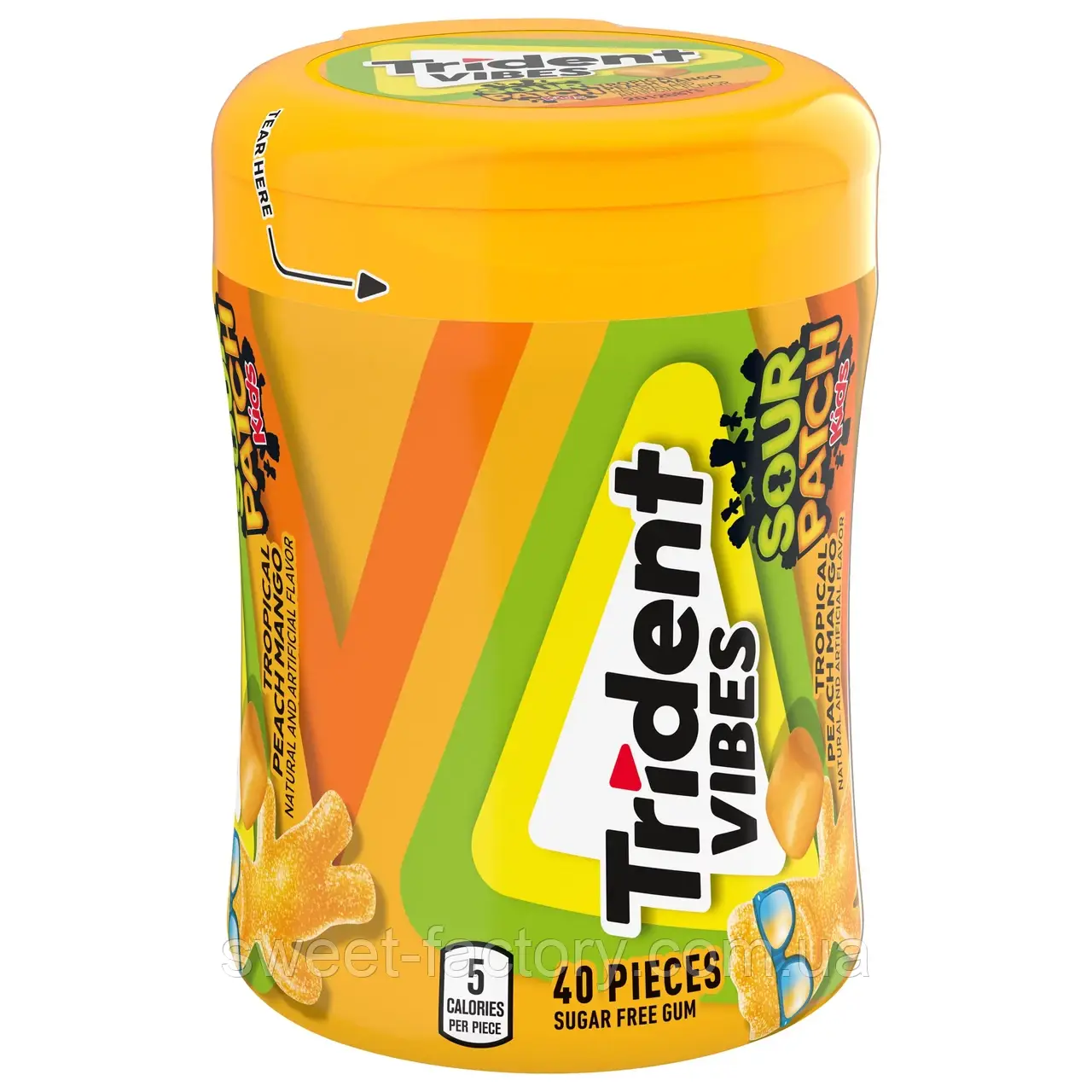 Купить Жвачка Trident Vibes Sour Patch Tropical без сахара 40s, цена ...
