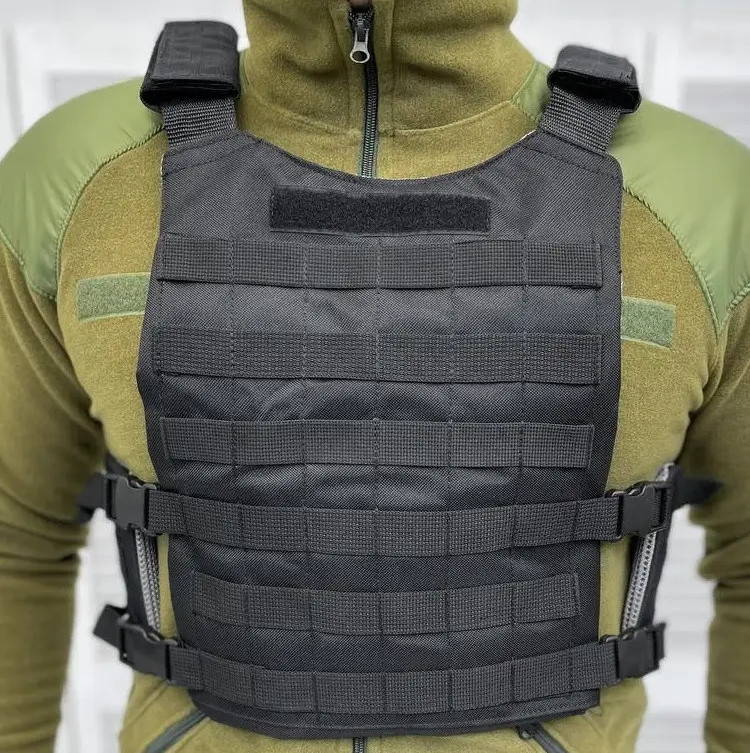 Жилет-плитоноска без плит Lightweight п2-3 із системою Моллі (Чорний)