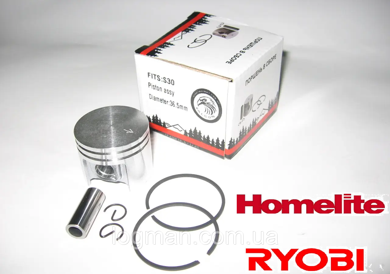 Поршень Homelite, Ryobi, D=36.5 мм для бензокосами Хомелита Райоби Энхель
