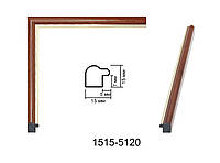 Фоторамка 30х45 см., светло коричневая с золотой вставкой, багет 1515-5120