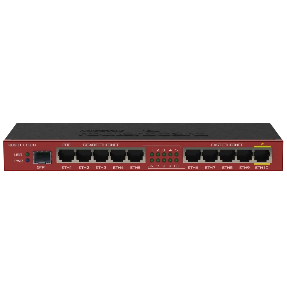 10-портовий маршрутизатор MikroTik MikroTik RB2011iLS-IN