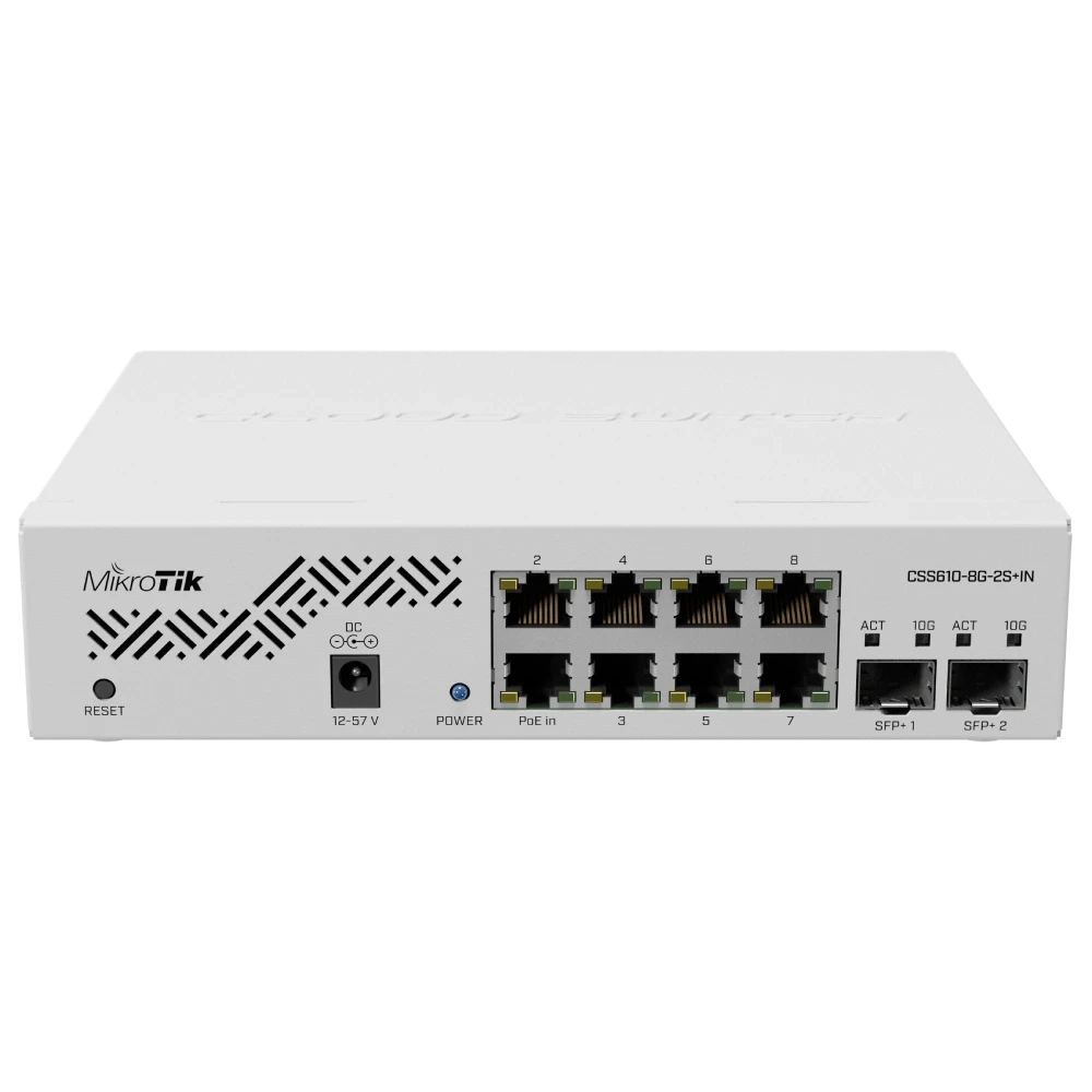8-портовий гігабітний керований комутатор MikroTik MikroTik CSS610-8G-2S+IN