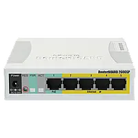 5-портовый гигабитный управляемый PoE коммутатор MikroTik MikroTik RB260GSP (CSS106-1G-4P-1S)