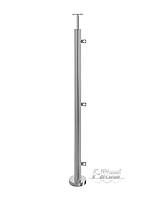 Стойка D:40*1,5*900mm под трубу D:12mm для стекла 8-10mm, полированная