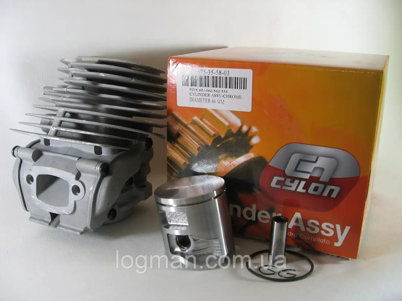 Циліндр з поршнем Falcon для Husqvarna 555, 560, 562 XP/XPG, Jonsered 2253, CS2260, CS2260 WH (584807806, 575355806, 5052157-01)
