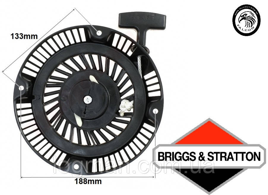 Стартер Falcon для Husqvarna TF545, Al-ko, Sadko ДТЗ 470БН, Briggs Stratton, Vanguard (715133, 715226, 492143, 692102, 695058)