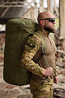 Баул 120 литров для вещей. Армейский Рюкзак сумка военная для солдат ЗСУ хаки
