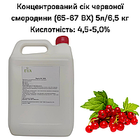 Концентрированный сок красной смородины (65-67 ВХ) канистра 5л/6,5 кг