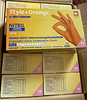 Нитриловые Перчатки медицинские неопудренные, STYLE AMPRI Orange XS. 50 пар\100 шт.