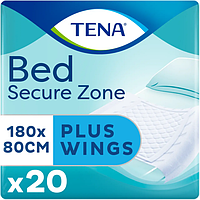 Гігієнічні пелюшки Tena tena Bed Super Plus Wings 180*80 (20шт)щільні