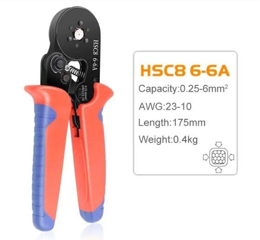 Кліщі обтискні Hsc8 6-6 для мідних наконечників 0,25-6 кв. мм, кримпер 6 кулачків шестигранник, фото 1