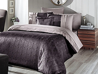 Постільна білизна євро розміру 200x220 сатиновонова якісна, постільна білизна добра бавовняна Коричневий