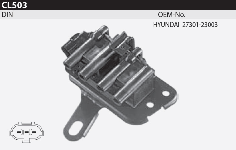 Котушка запалювання Tesla CL 503 для HYUNDAI Coupe 1,6 16V двиг. G4GR, 1.6 i 16V двиг. 4G61, 2,0 16V двиг. G4DF, G4GF, Elantra 1,6