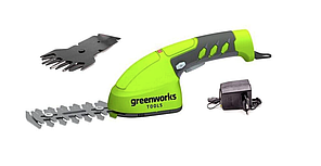 Акумуляторні ножиці садові Greenworks G1,3GS з АКБ і ЗП, фото 1