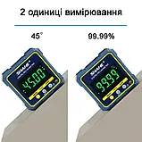 Кутомір електронний інклінометр Shahe HD-L-4*90 на магнітній основі, діапазон 4x90°, похибка ±0,2°, пластиковий корпус, фото 3