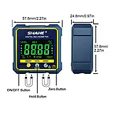 Кутомір електронний інклінометр Shahe HD-L-4*90 на магнітній основі, діапазон 4x90°, похибка ±0,2°, пластиковий корпус, фото 4