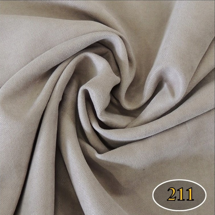 Шторна тканина мікровелюр на метраж, колір сірий, висота 3м (Petek-211), фото 1