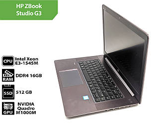 Ноутбук HP ZBook Studio G3 (15.6" / Intel Xeon E3-1545M / 16Gb / SSD 512GB / Nvidia Quadro M1000M)